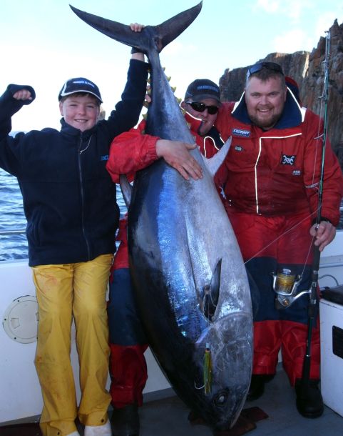 Monster tuna on spin tackle
